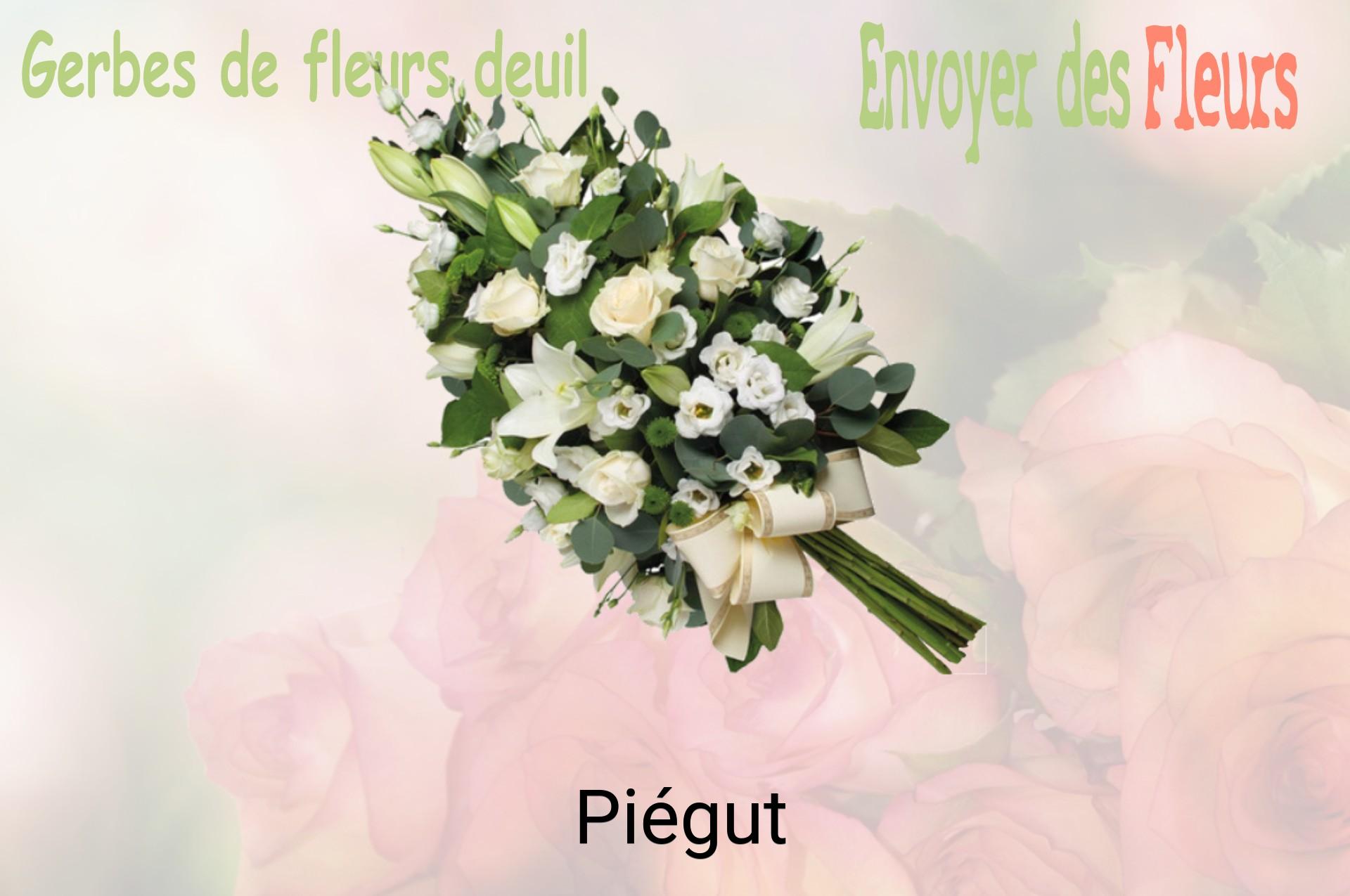 Gerbe de fleurs de deuil livrée à Piégut